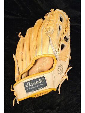Vintage Revelation Baseball Glove 36-1276-9 Top Grain Steerhide Rawhide Lacing K